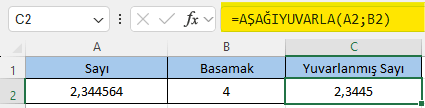 AŞAĞI YUVARLA formülü nedir? AŞAĞI YUVARLA formülü nasıl kullanılır?