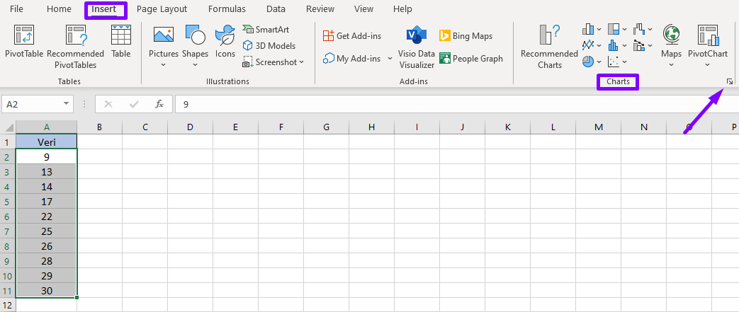 excelde histogram grafiği nasıl yapılır