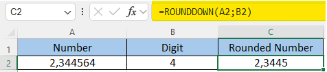 What is rounddown formula? How to use rounddown formula?