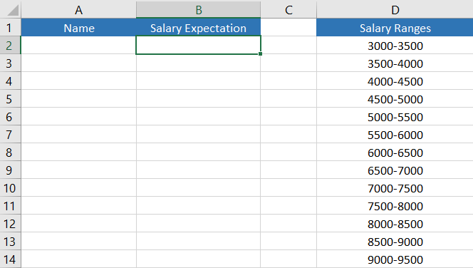 How to create drop down list in Excel