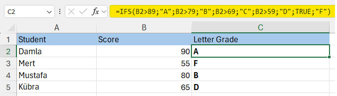 What is ifs formula? How can used ifs formula in excel?